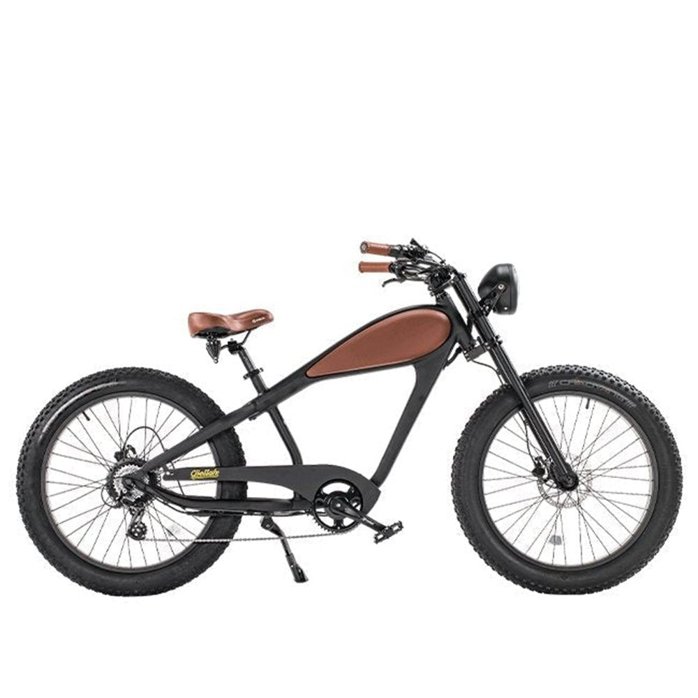 REVI BIKES Cheetah Café Racer 48V/17.5AH 750W Fat Tire All Terrain Ebike, 26'' (94028397) - SAKSBY.com - Side View