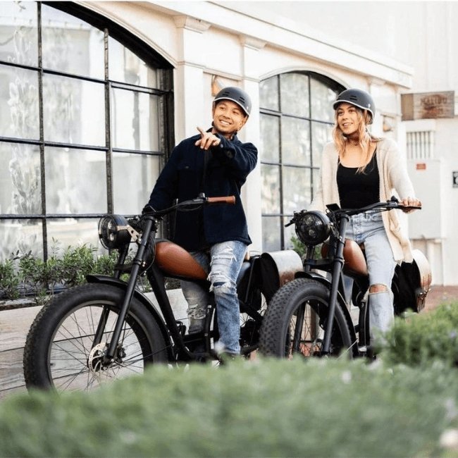REVI BIKES Cheetah Café Racer 48V/17.5AH 750W Fat Tire All Terrain Ebike, 26'' (94028397) - SAKSBY.com - Side View
