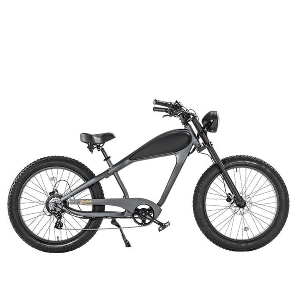 REVI BIKES Cheetah Café Racer 48V/17.5AH 750W Fat Tire All Terrain Ebike, 26'' (94028397) - SAKSBY.com - Side View