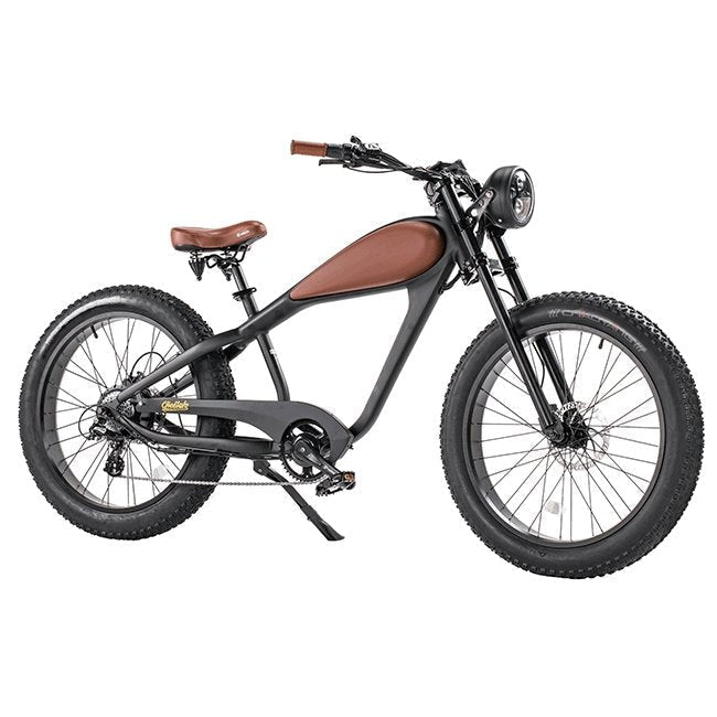 REVI BIKES Cheetah Café Racer 48V/17.5AH 750W Fat Tire All Terrain Ebike, 26'' (94028397) - SAKSBY.com - Side View