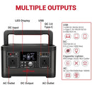 ROCKPALS 520WH High Capacity Portable Outdoor Power Station, 500W - SAKSBY.com - Portable Power Stations - SAKSBY.com