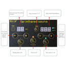 Single-Person Indoor Low EMF FAR Infrared Heat Hemlock Wood Personal Home Spa Sauna, 1200W (91827463) - Measurement View