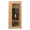 Single-Person Indoor Low EMF FAR Infrared Heat Hemlock Wood Personal Home Spa Sauna, 1200W (91827463) - Front View