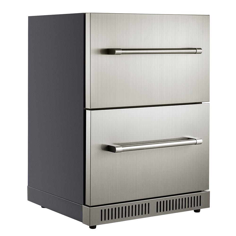 Small Double Drawer Stainless Steel Built-In Undercounter Beverage Refrigerator, 5.1 Cu.Ft. (98450273) - Side View