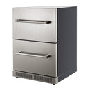 Small Double Drawer Stainless Steel Built-In Undercounter Beverage Refrigerator, 5.1 Cu.Ft. (98450273) - Side View