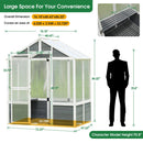 SNG Outdoor Walk-In Polycarbonate Garden Greenhouse With Drain Holes, 4x6FT (94251873) - SAKSBY.com - Greenhouses - SAKSBY.com