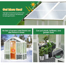 SNG Outdoor Walk-In Polycarbonate Garden Greenhouse With Drain Holes, 4x6FT (94251873) - SAKSBY.com - Greenhouses - SAKSBY.com