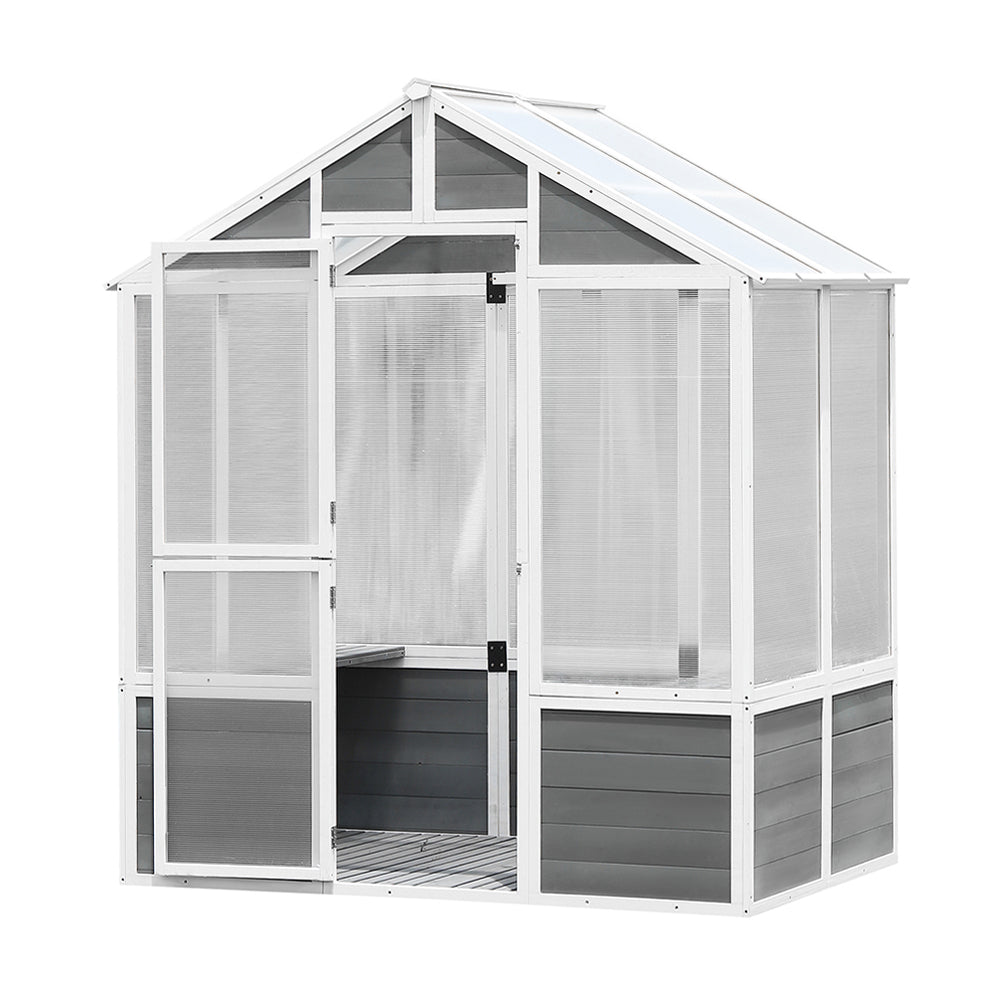SNG Outdoor Walk-In Polycarbonate Garden Greenhouse With Drain Holes, 4x6FT (94251873) - SAKSBY.com - Greenhouses - SAKSBY.com