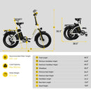 SOHAMO S3 48V 15/50AH Step-Thru Folding Electric Bike (95837251) - SAKSBY.com - Electric Bicycles - SAKSBY.com