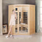Two-Person Corner Space Infrared Wooden Sauna Room With Bluetooth Speakers, 1600W (97381524) - Demonstration View