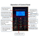 Two-Person Corner Space Infrared Wooden Sauna Room With Bluetooth Speakers, 1600W (SAK81524)- Saksby Wholesale - Control Panel View