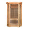 Two-Person Low EMF Infrared Wood Hemlock Sauna Room W/ Bluetooth Speakers & LED Lights (97583124) - Front View