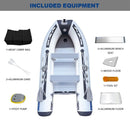 VIRTUE US 5-Person Inflatable Dinghy Transom Sport Tender Boat, 10FT (94726183) - SAKSBY.com - Inflatable Boats - SAKSBY.com