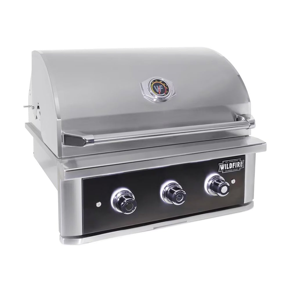 WILDFIRE OUTDOOR LIVING Ranch Pro 304 Stainless Steel Propane Gas Grill, 30" Side View