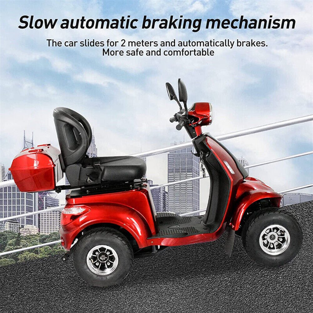 ZVG 4-Wheel 60V/20AH Electric Golf Senior Travel Mobility Scooter For Adults, 400LBS (91582627) - Side View