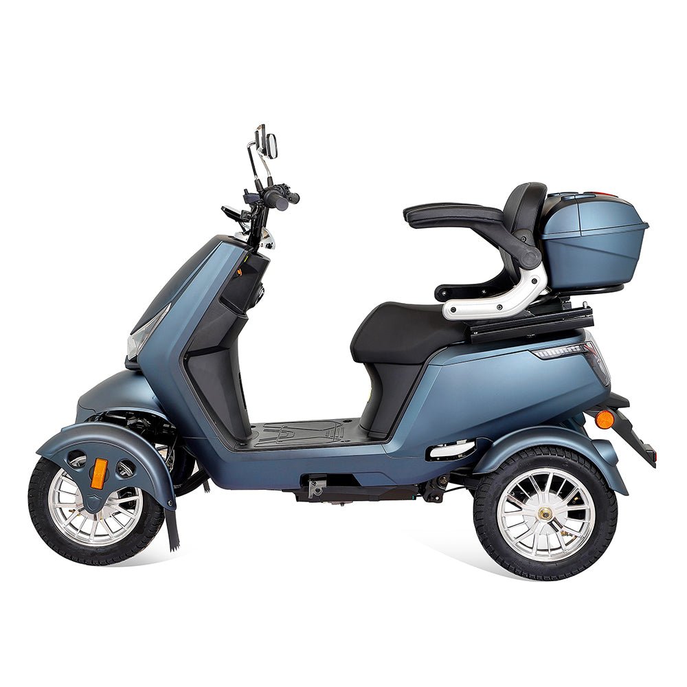 ZVG Heavy Duty 1000W 60V/20AH Four Wheel All-Terrain Travel Mobility Scooter, 440LBS (91645372) - SAKSBY.com Side View