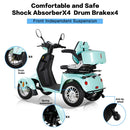 ZVG Heavy Duty 800W 60V/20AH Four Wheel All-Terrain Travel Mobility Scooter For Adults And Seniors, 500LB Parts View