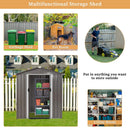 [04X06FT] Outdoor Galvanized Metal Storage Shed With Sliding Door (SAK96472) - Saksby Wholesale - Multifunctional