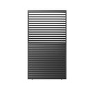 [04X07FT] Alora Premium Adjustable Aluminum Louvered Pergola With Side Wall Panel (SAK25458) - Saksby Wholesale - Half Shut