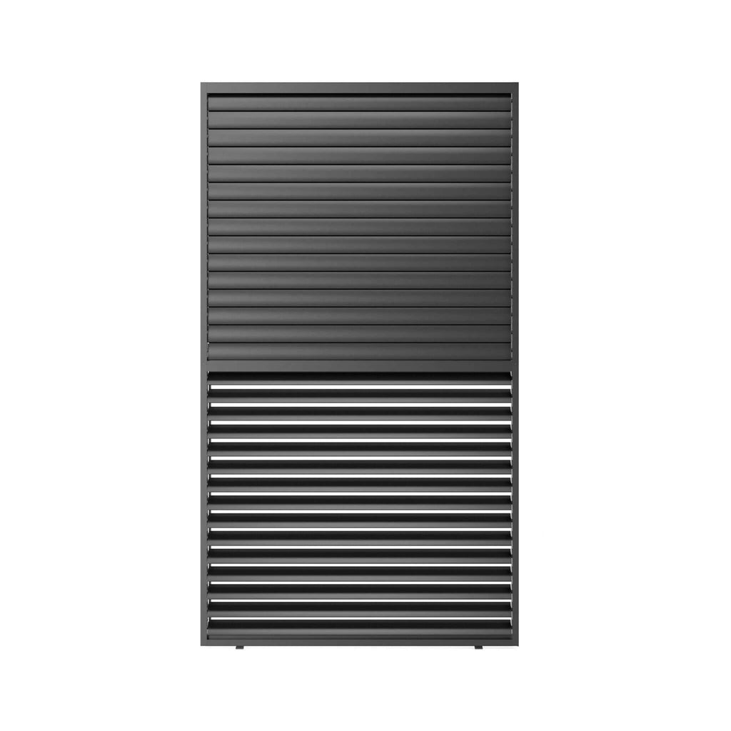 [04X07FT] Alora Premium Adjustable Aluminum Louvered Pergola With Side Wall Panel (SAK25458) - Saksby Wholesale - Upper Shut