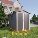 [05X10FT] Alora Large Weatherproof Outdoor Motocycle And Tools Storage Shed (SAK91642) - Saksby Wholesale - Fireproof Features View