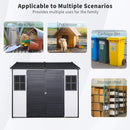 [06X08FT] Alora Heavy-Duty Outdoor Resin Storage Shed With Lockable Doors And Built-In Floor (SAK26342) - Saksby Wholesale - Multiple Scenarious
