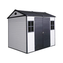 [06X08FT] Alora Heavy-Duty Outdoor Resin Storage Shed With Lockable Doors And Built-In Floor (SAK26342) - Saksby Wholesale - Side View