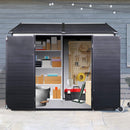 [06X08FT] Alora Heavy-Duty Outdoor Resin Storage Shed With Lockable Doors And Built-In Floor (SAK26342) - Saksby Wholesale - Storage Display View
