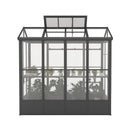[06X08FT] Heavy Duty Outdoor Polycarbonate Greenhouse With Fully Automatic Temperature Control Vent (SAK51892) - Saksby Wholesale - Front View In White Background