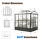 [06X08FT] Heavy Duty Outdoor Polycarbonate Greenhouse With Fully Automatic Temperature Control Vent (SAK51892) - Saksby Wholesale - Product Dimensions