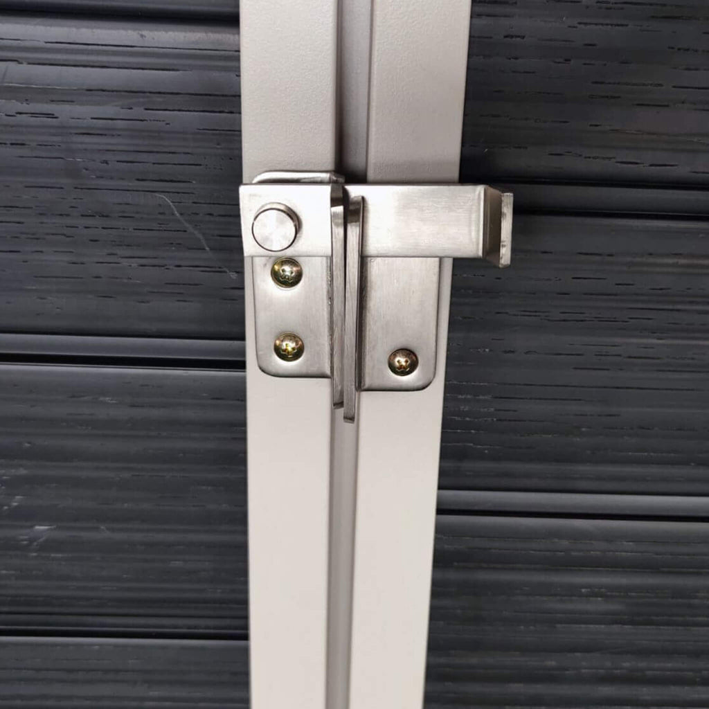 [06x08FT] Outdoor Resin Patio Garden Shed With Floor, 2 Windows, And Lockable Doors (SAK54953) - Saksby Wholesale - Lock Details