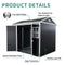 [06x08FT] Outdoor Resin Patio Garden Shed With Floor, 2 Windows, And Lockable Doors (SAK54953) - Saksby Wholesale - Product Details