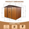 [06X08FT] Premium Outdoor Metal Storage Shed With Metal Floor Frame (SAK95204) - Saksby Wholesale - Dimensions In Feet