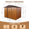 [06X08FT] Premium Outdoor Metal Storage Shed With Metal Floor Frame (SAK95204) - Saksby Wholesale - Dimensions In Inches