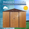 [06X08FT] Premium Outdoor Metal Storage Shed With Metal Floor Frame (SAK95204) - Saksby Wholesale - Waterproof & UV Protection
