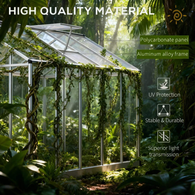 Large Walk-In Backyard Greenhouse With Rainwater Collection System And Roof Vent (SAK93581) - Saksby Wholesale - Material View