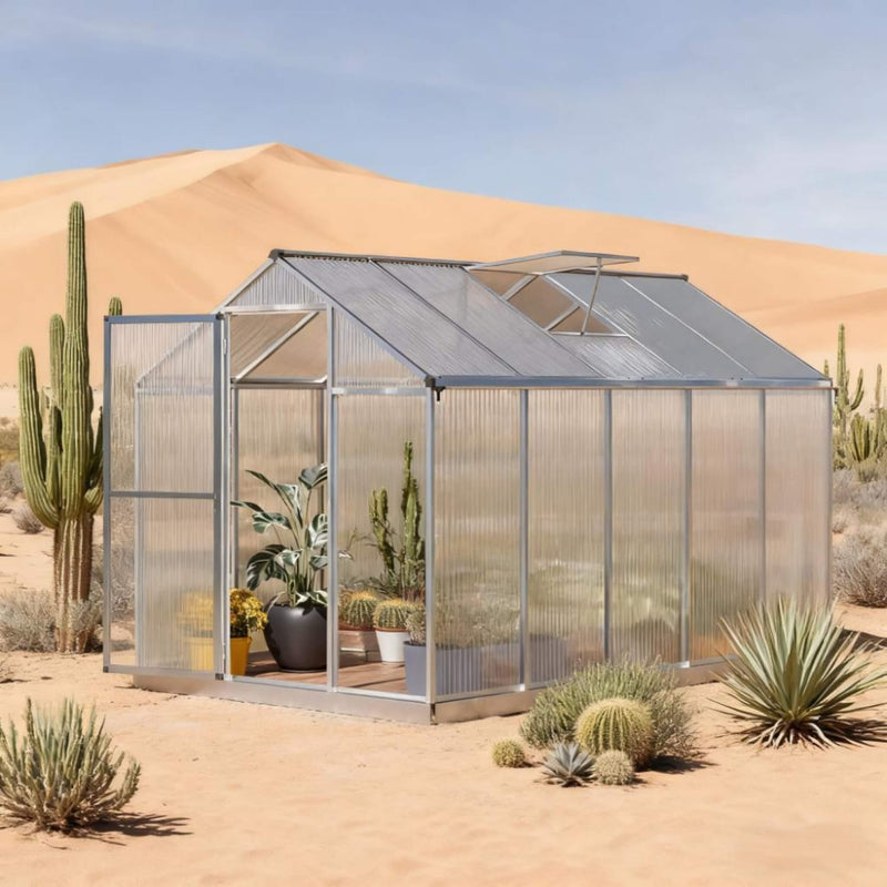 Large Walk-In Backyard Greenhouse With Rainwater Collection System And Roof Vent (SAK93581) - Saksby Wholesale - Dessert View