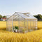 Large Walk-In Backyard Greenhouse With Rainwater Collection System And Roof Vent (SAK93581) - Saksby Wholesale - Farm View
