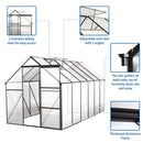 [06X12FT] Heavy Duty Black Polycarbonate Greenhouse With Raised Base And Anchor (SAK92451) - Saksby Wholesale - Features
