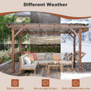 [06X13FT] Alora Durable Outdoor Hardtop BBQ Grill Shelter Gazebo With Shelves (SAK65420) - Saksby Wholesale - Different Weather 