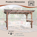 [06X13FT] Alora Durable Outdoor Hardtop BBQ Grill Shelter Gazebo With Shelves (SAK65420) - Saksby Wholesale - Dimensions