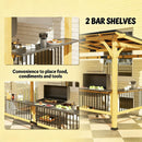 [06X13FT] Premium Outdoor Hardtop Wooden BBQ Grill Gazebo (SAK97420) - Saksby Wholesale - Shelves Details