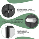 [07X10FT] Alora Heavy Duty Weather-Resistant Steel-Reinforced Plastic Storage Shed With Floor (SAK93148) - Saksby Wholesale - Locks View