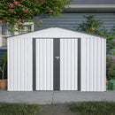 [08X10FT] Heavy-Duty Outdoor All-Weather Metal Garden Tool Shed (SAK28501) - Saksby Wholesale - Lfiestyle Image