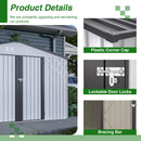 [08X10FT] Heavy-Duty Outdoor All-Weather Metal Garden Tool Shed (SAK28501) - Saksby Wholesale - Product Details
