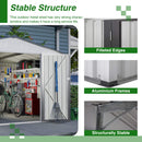 [08X10FT] Heavy-Duty Outdoor All-Weather Metal Garden Tool Shed (SAK28501) - Saksby Wholesale - Stable Structure
