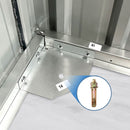 [08X10FT] Large Outdoor Metal Backyard Garden Storage Tool Shed With Window And Lockable Doors (SAK68140) - Saksby Wholesale - Edge View