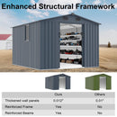 [08x10FT] Large Outdoor Metal Storage Tool Shed With Window And Lockable Doors (SAK32987) - Saksby Wholesale - Framework