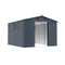 [08x10FT] Large Outdoor Metal Storage Tool Shed With Window And Lockable Doors (SAK32987) - Saksby Wholesale - Front Side View