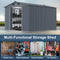 [08x10FT] Large Outdoor Metal Storage Tool Shed With Window And Lockable Doors (SAK32987) - Saksby Wholesale - Multi-Functional Storage Shed